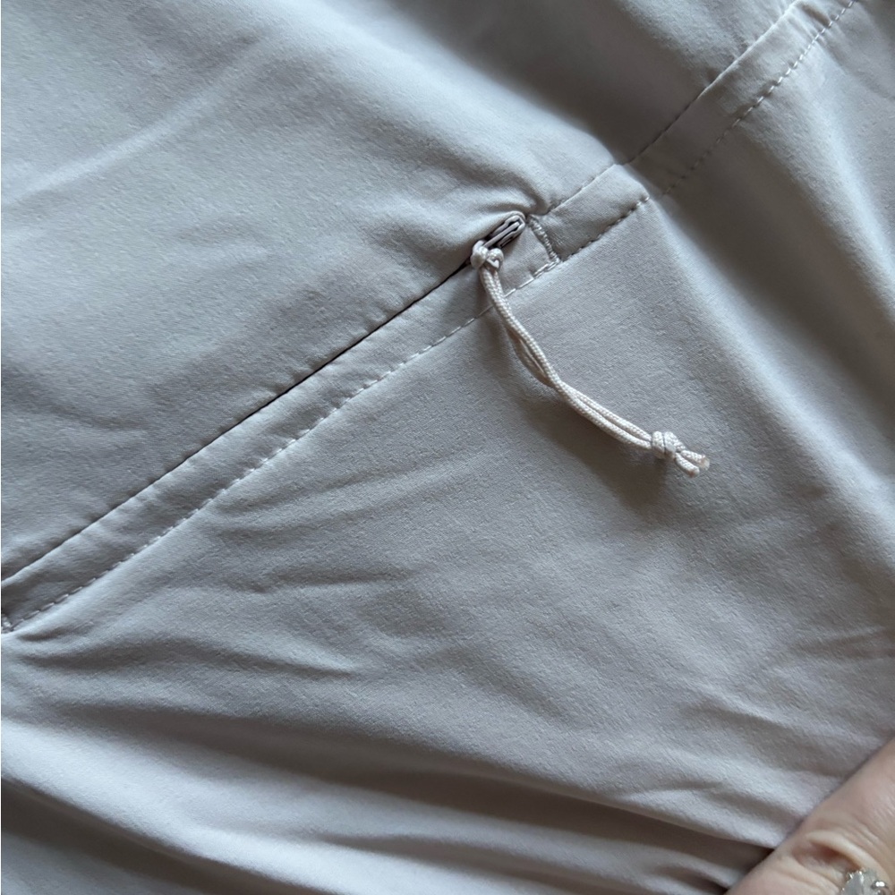 FLX Women's Short-Sleeve Button Down Top in Light Beige - Picture 4 of 4